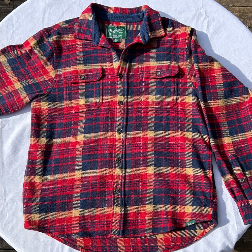 Woolrich Red and Navy Plaid Shacket